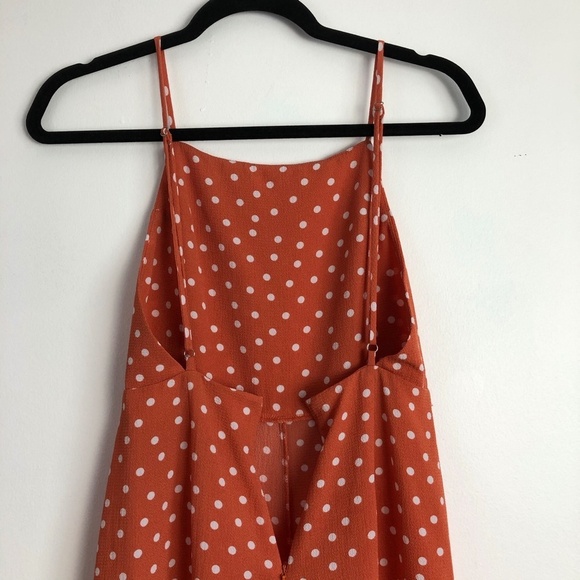 Sage the label orange white polka dot jumpsuit XS - Picture 6 of 7